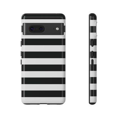 Black and White Stripe Tough Phone Case