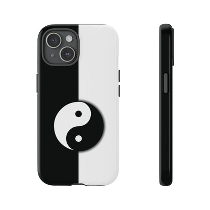 Yin Yang Black and White Tough Phone Case for iPhone, Google, Samsung Phones