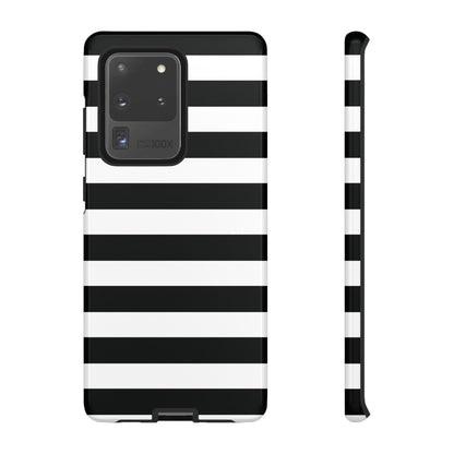 Black and White Stripe Tough Phone Case