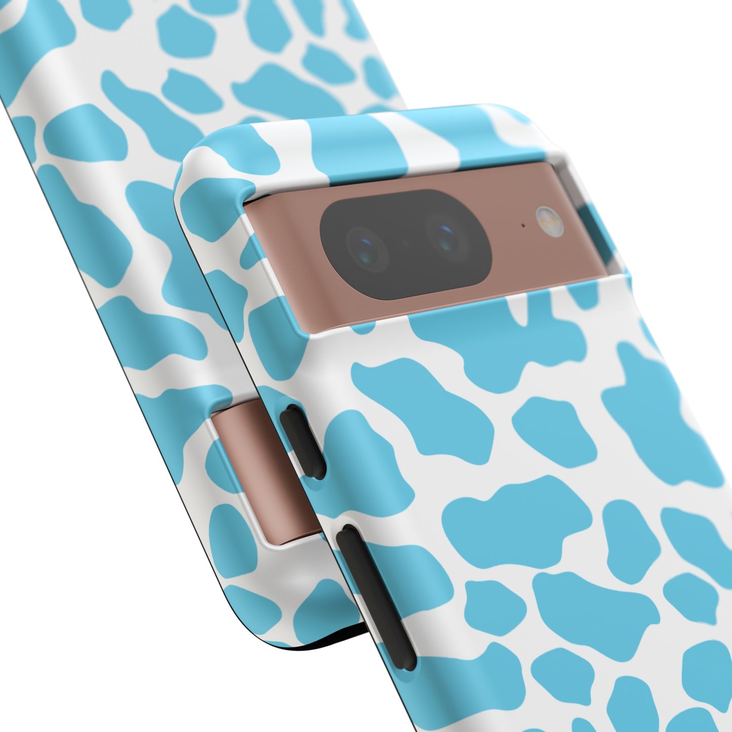 Blue Cow print phone case iPhone Samsung Google, Phone Case, JSCHAFFA.com