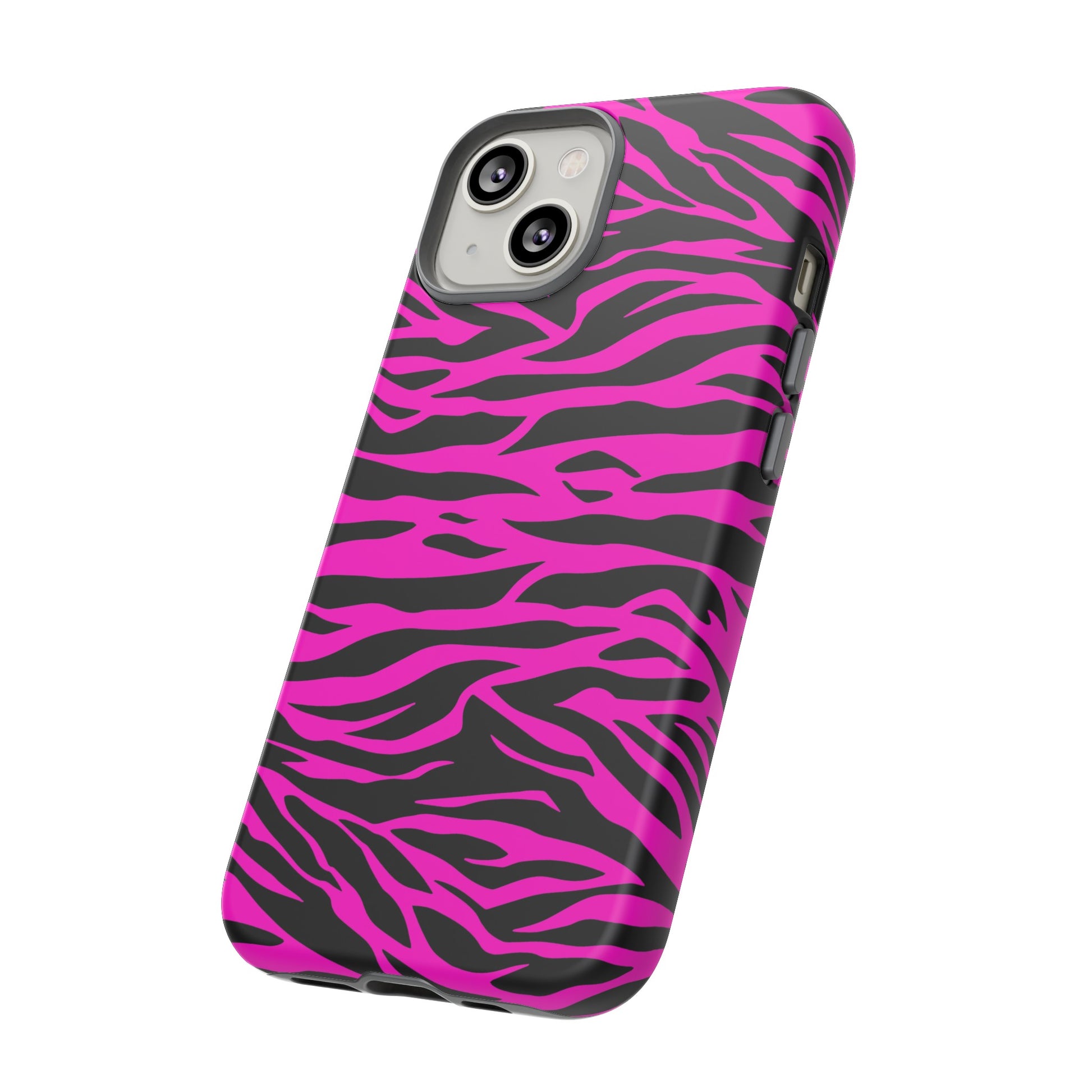 Pink Phone Case Tough Tiger Print, Mobile Phone Case, JSCHAFFA.com