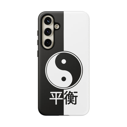 Yin Yang Balance Black White Tough Cell Phone Case, Phone Case, JSCHAFFA.com