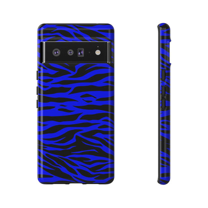 Blue Wild Tiger Print Pattern Tough Phone Case To protect your Phone, Phone Case, JSCHAFFA.com