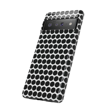 Cute Black White Polkadot Tough Case for iPhone, Samsung, Google