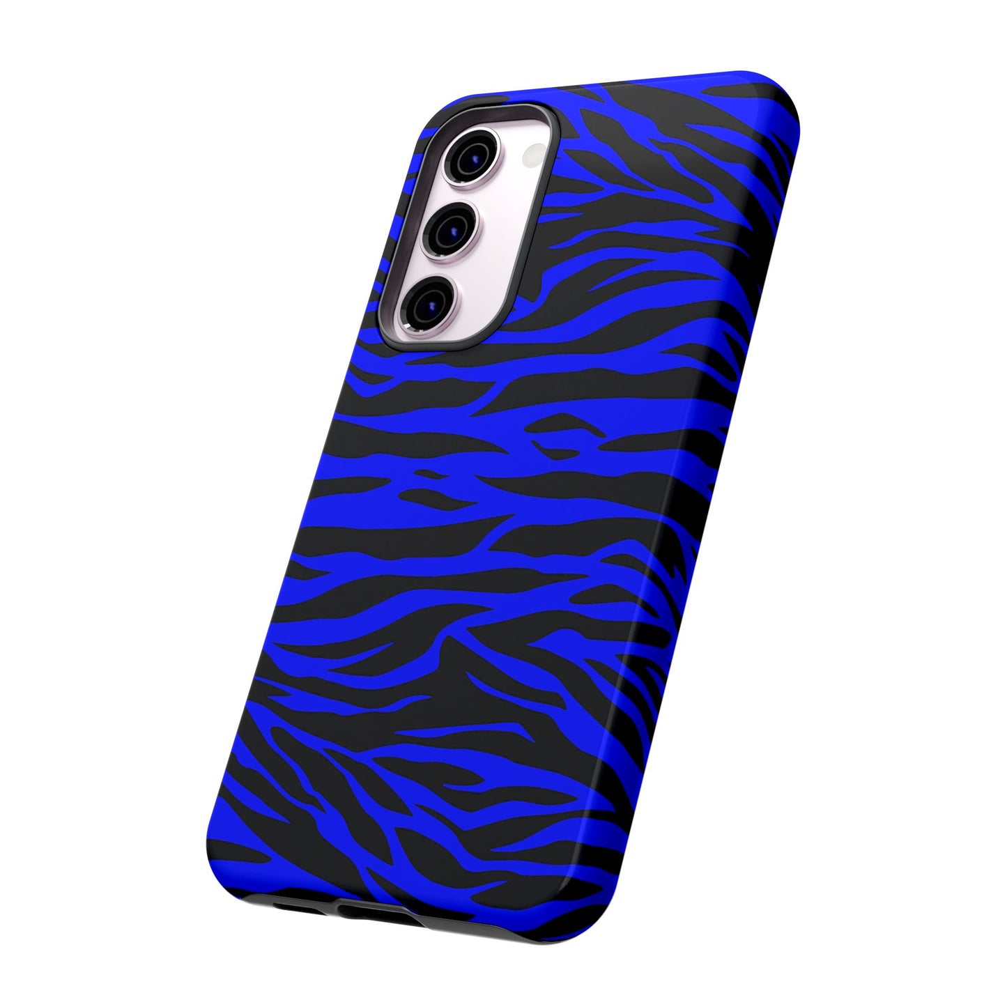 Blue Wild Tiger Print Pattern Tough Phone Case To protect your Phone