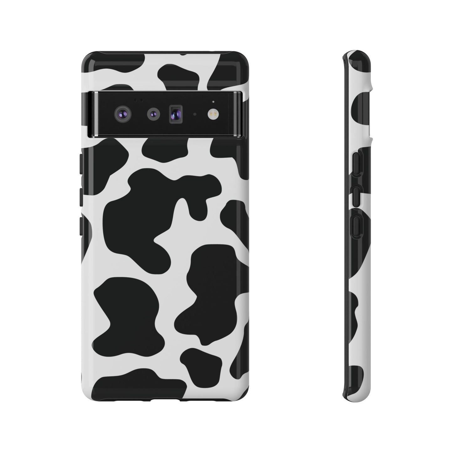 Black Cow print Phone Case iPhone Samsung Google