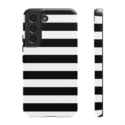 Black and White Stripe Tough Phone Case