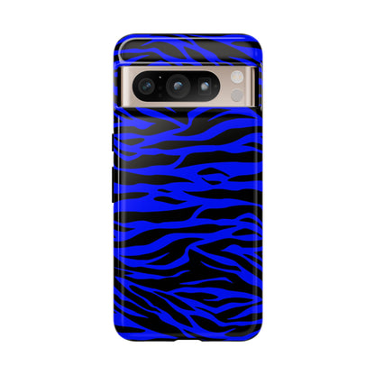 Blue Wild Tiger Print Pattern Tough Phone Case To protect your Phone, Phone Case, JSCHAFFA.com