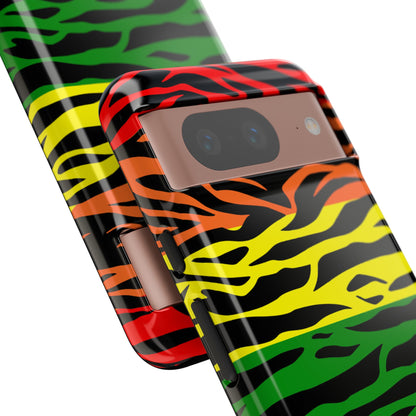 Pride LGBT Rainbow Discrete Tough Phone Case Tiger Print, Phone Case, JSCHAFFA.com