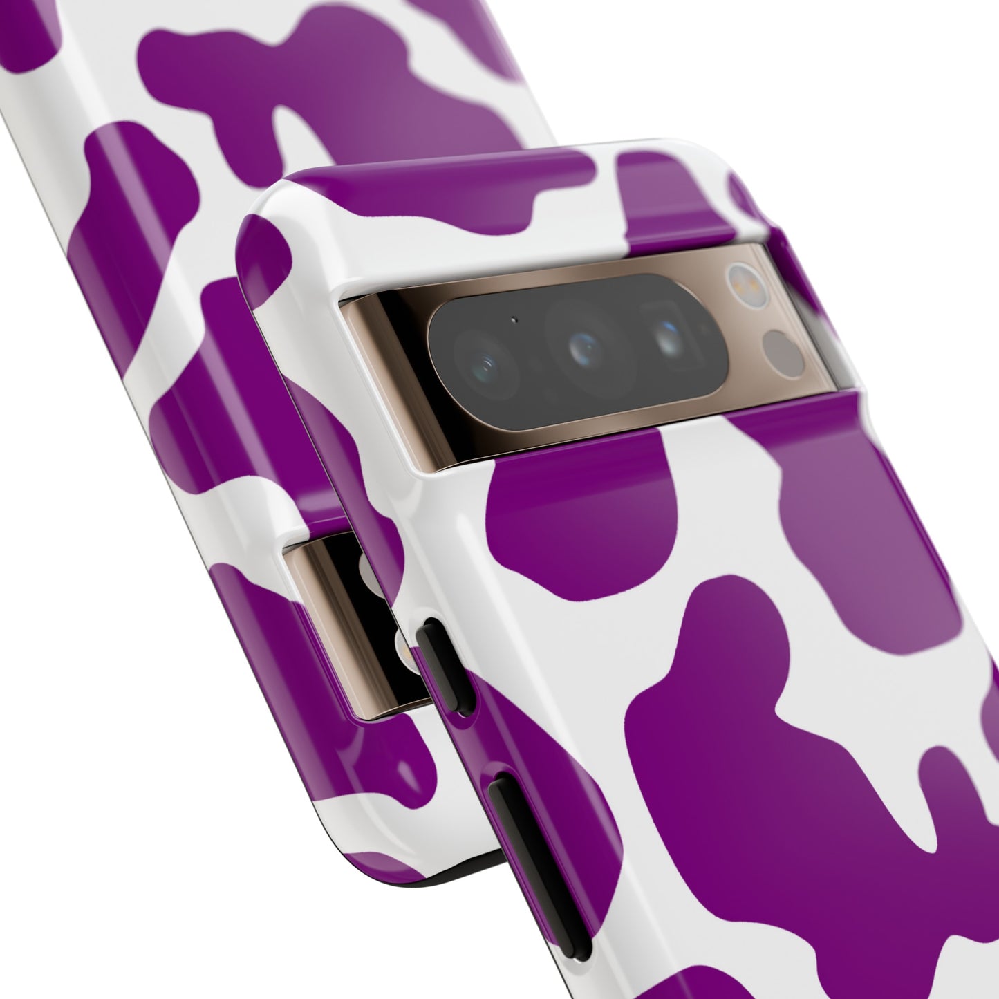 Purple Cow print phone Case iPhone Samsung Google, Phone Case, JSCHAFFA.com