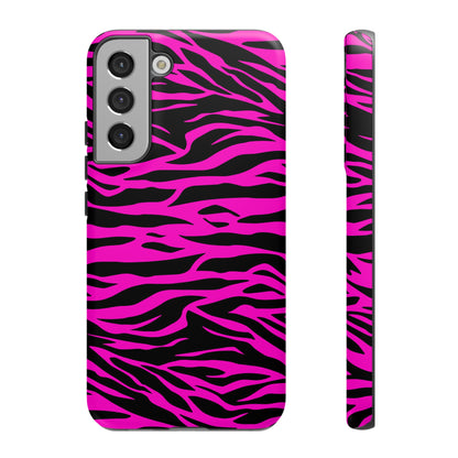 Pink Phone Case Tough Tiger Print, Mobile Phone Case, JSCHAFFA.com