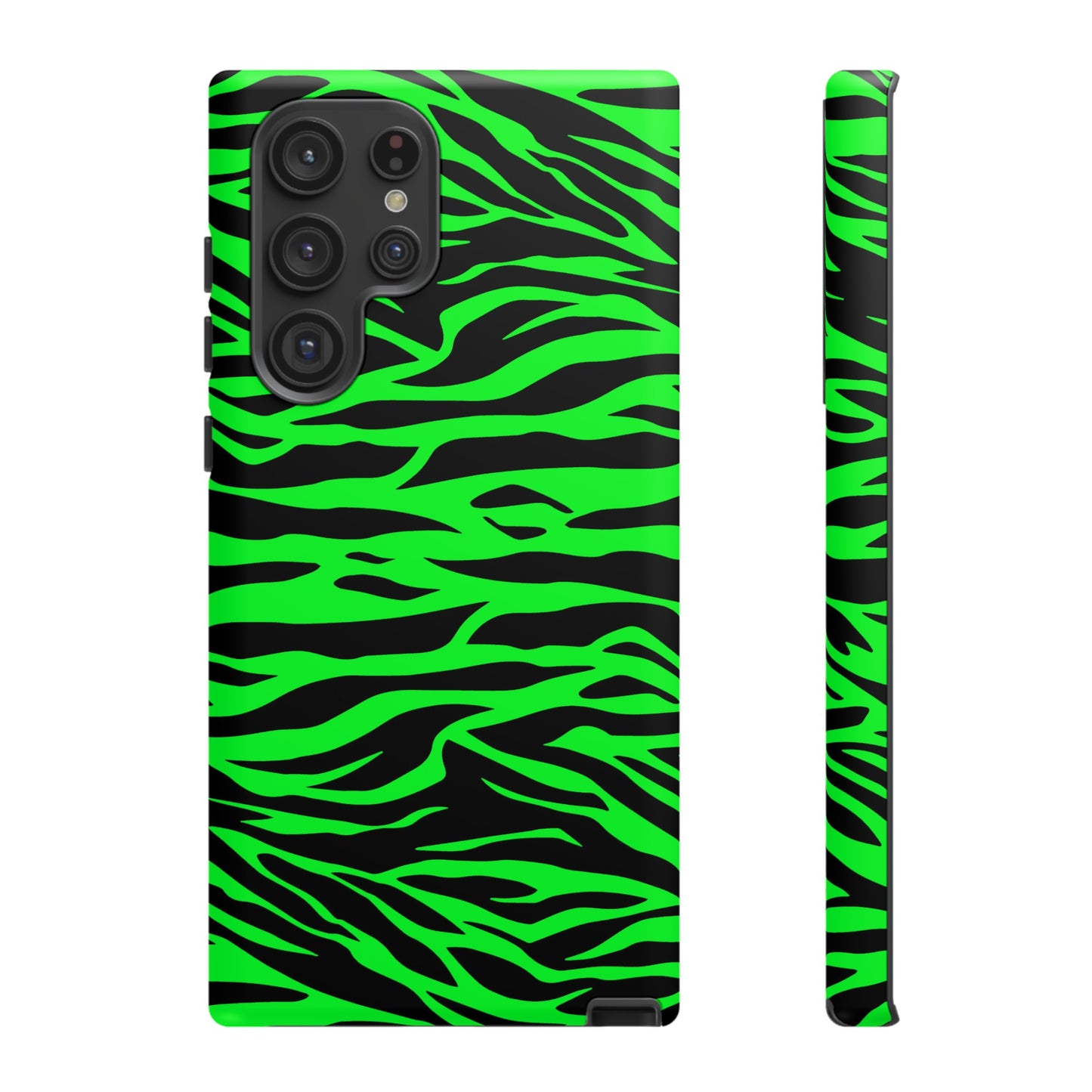 Green Cute Wild Tiger Print Pattern Tough Phone Case, Phone Case, JSCHAFFA.com