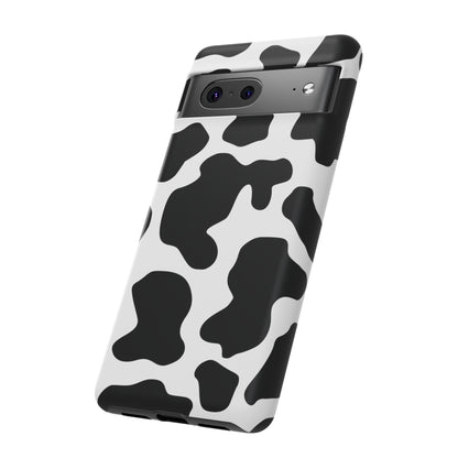 Black Cow print Phone Case iPhone Samsung Google, Phone Case, JSCHAFFA.com