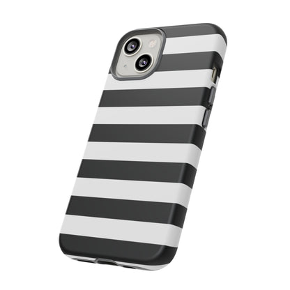 Black and White Stripe Tough Phone Case, Phone Case, JSCHAFFA.com