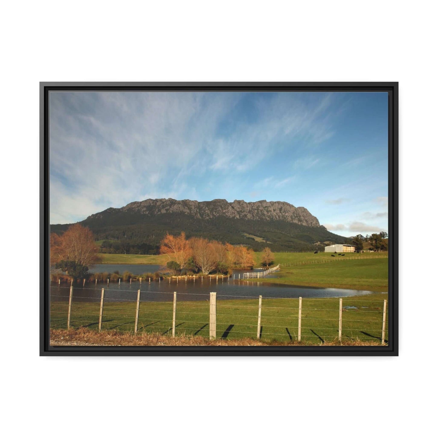 Tasmanian Autumn Countryside photo Canvas with Black Frame Canvas JSCHAFFA.com