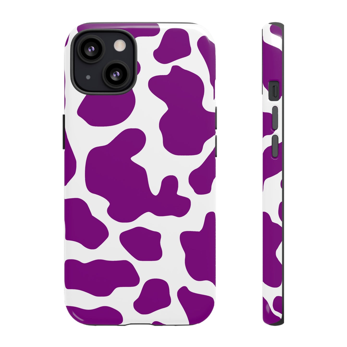 Purple Cow print phone Case iPhone Samsung Google, Phone Case, JSCHAFFA.com