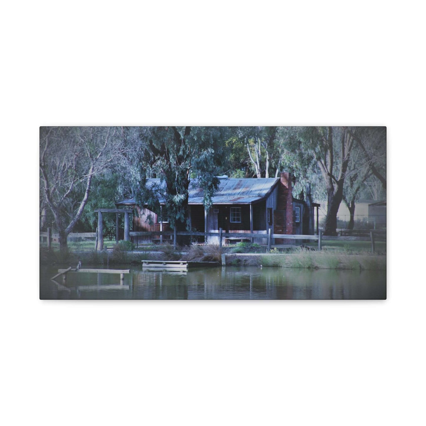 Home Sweet Home by the Lake Photography Wall Art Canvas 1.25 Depth Matte Canvas at JSCHAFFA.com