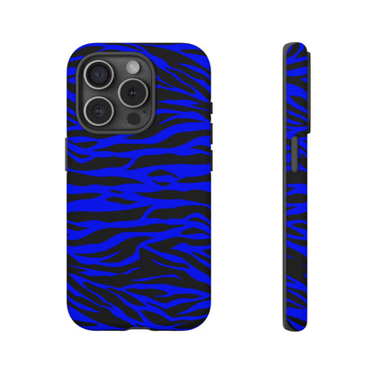 Blue Wild Tiger Print Pattern Tough Phone Case To protect your Phone, Phone Case, JSCHAFFA.com