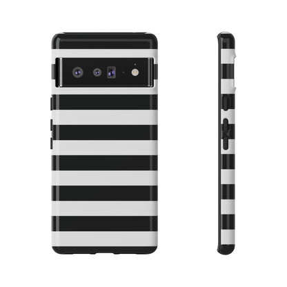 Black and White Stripe Tough Phone Case, Phone Case, JSCHAFFA.com