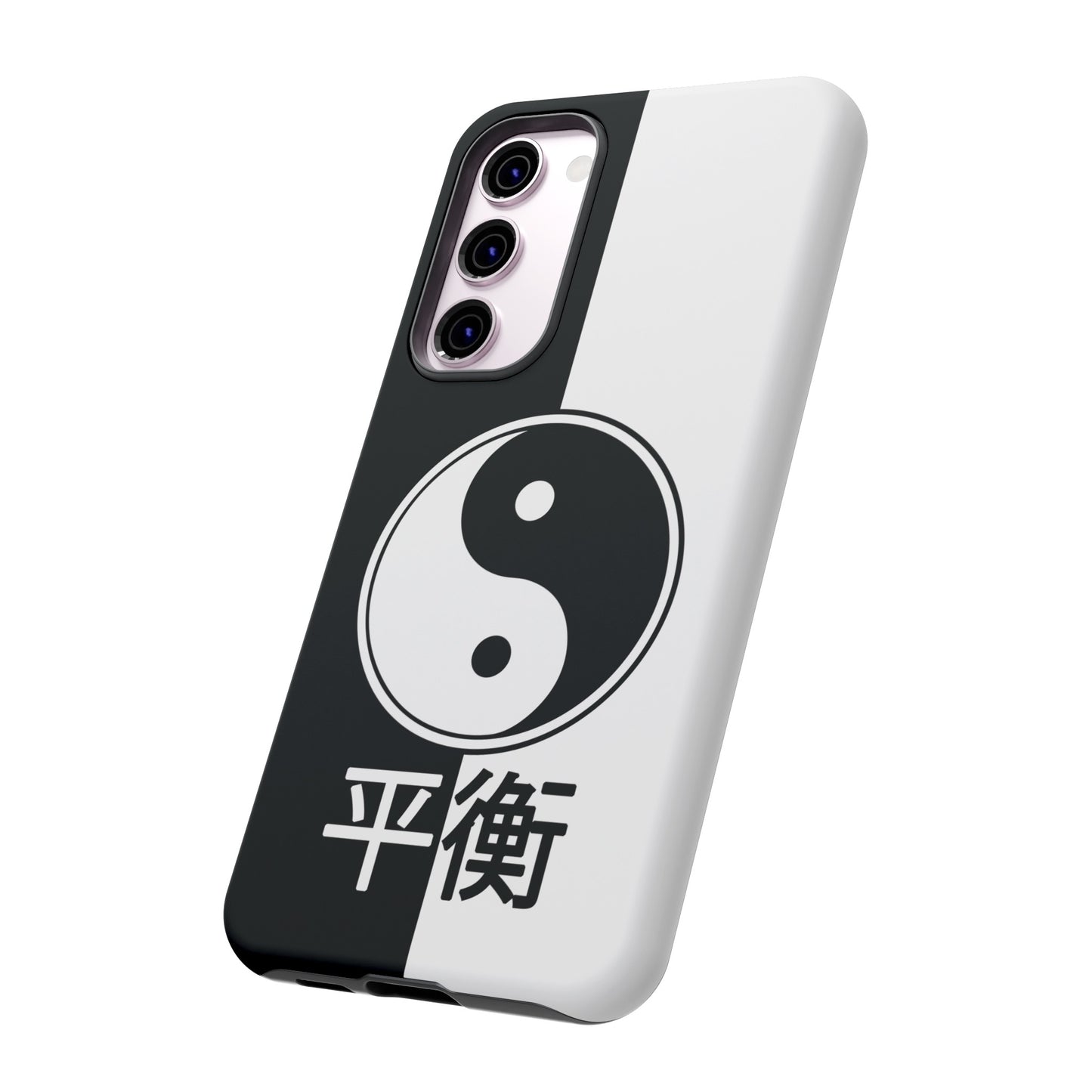 Yin Yang Balance Black White Tough Cell Phone Case, Phone Case, JSCHAFFA.com