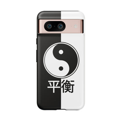 Yin Yang Balance Black White Tough Cell Phone Case, Phone Case, JSCHAFFA.com