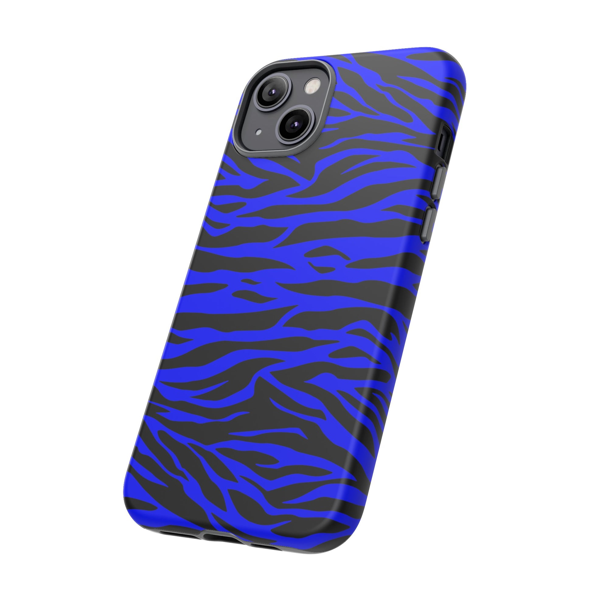 Blue Wild Tiger Print Pattern Tough Phone Case To protect your Phone, Phone Case, JSCHAFFA.com