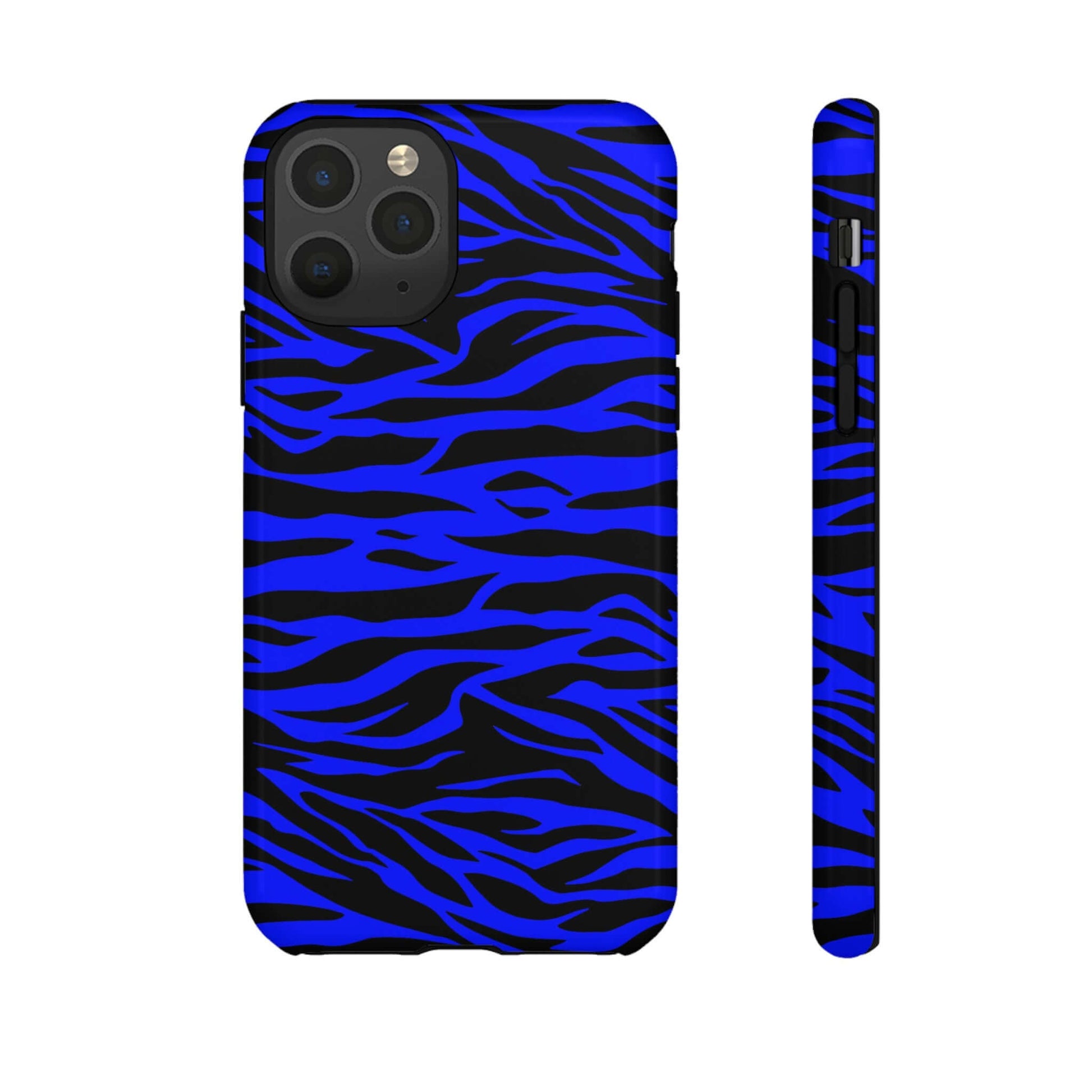 Blue Wild Tiger Print Pattern Tough Phone Case To protect your Phone, Phone Case, JSCHAFFA.com