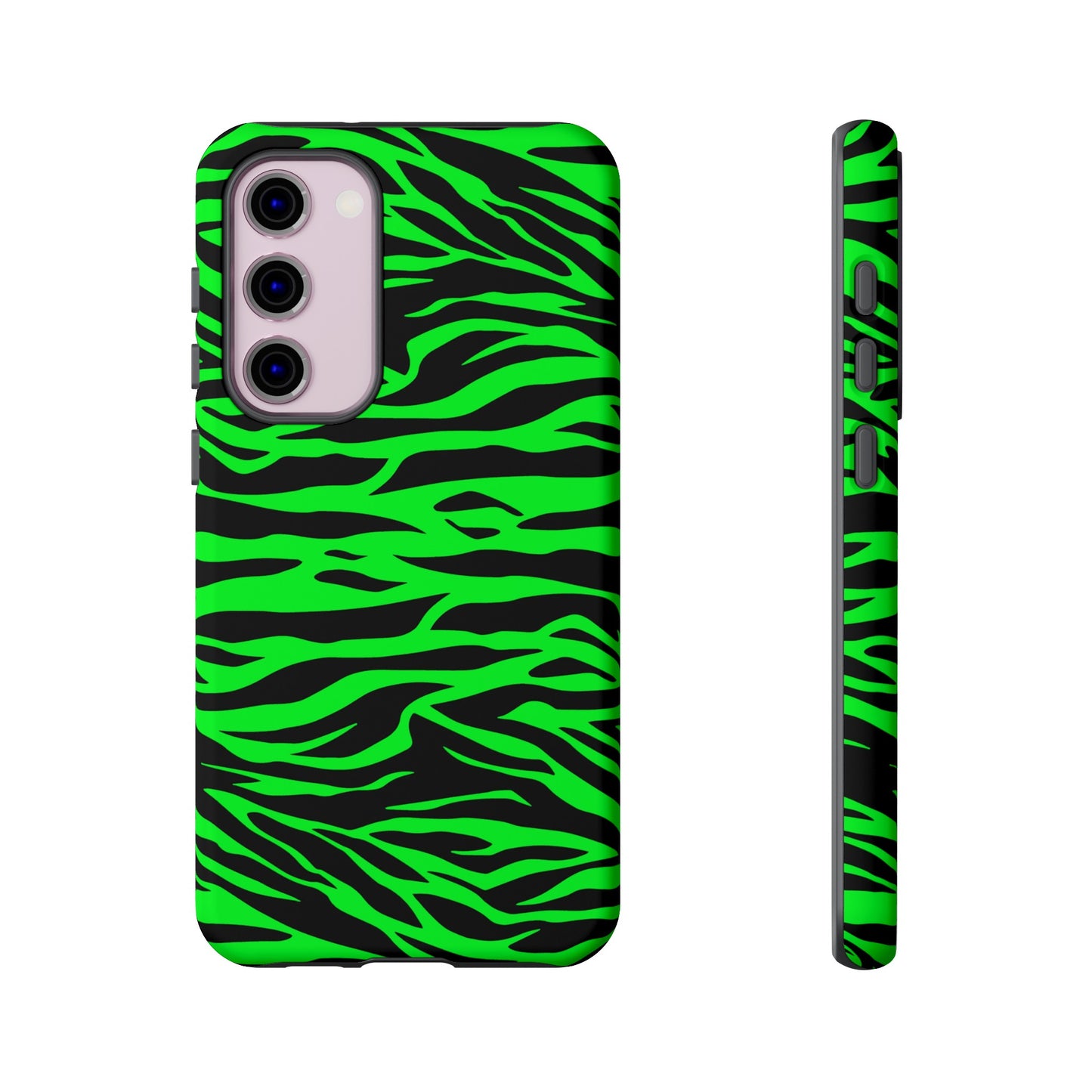 Green Cute Wild Tiger Print Pattern Tough Phone Case, Phone Case, JSCHAFFA.com