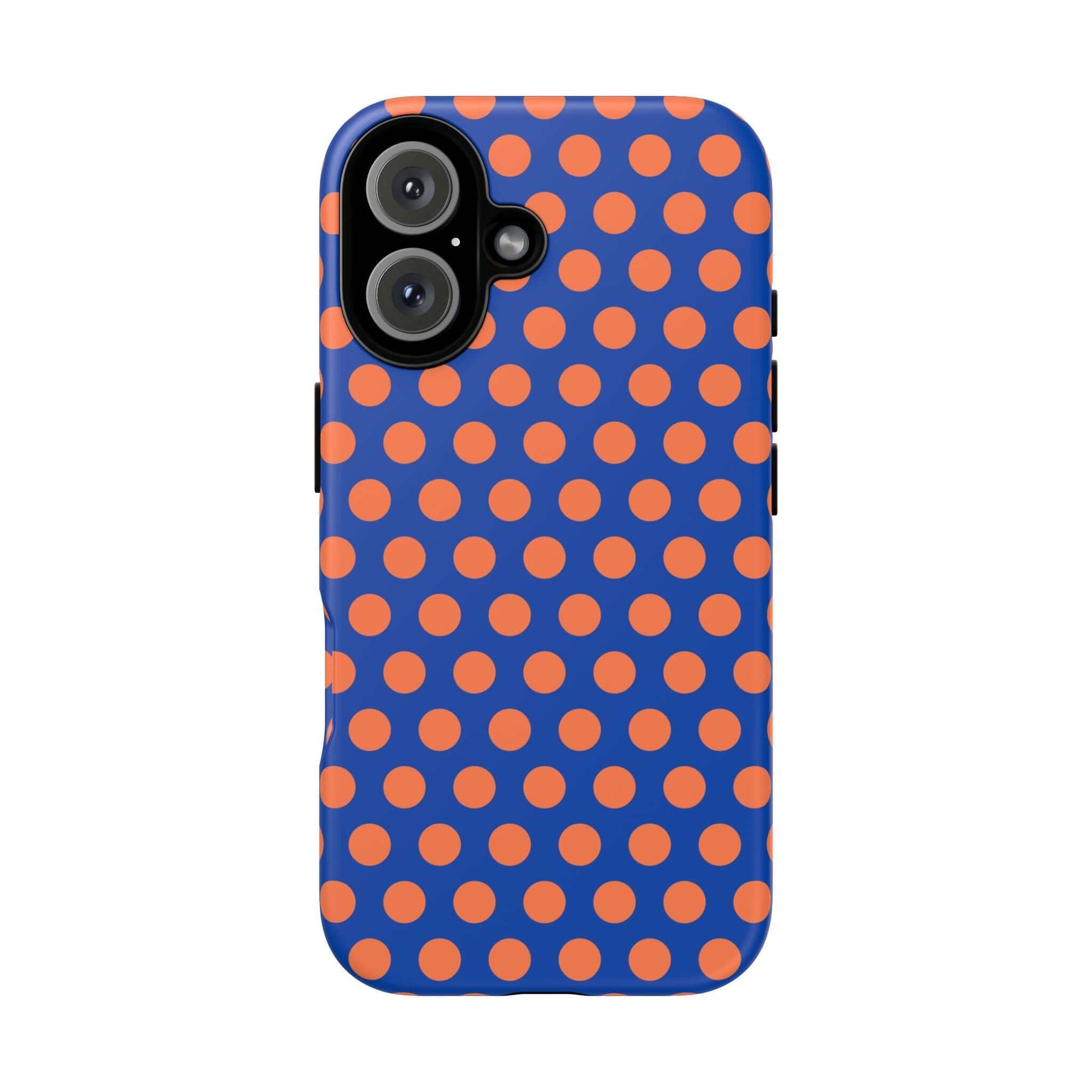 Cobalt Blue & Coral Polka dot Tough Case for iPhone, Samsung, Google