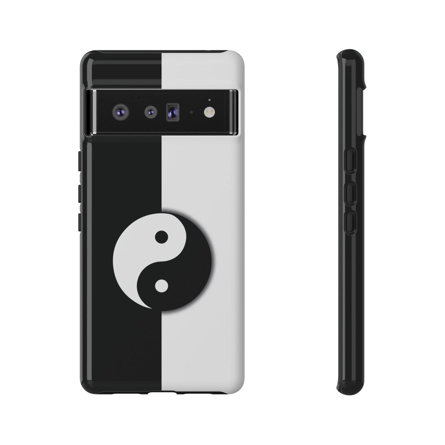 Yin Yang Black and White Tough Phone Case for iPhone, Google, Samsung Phones