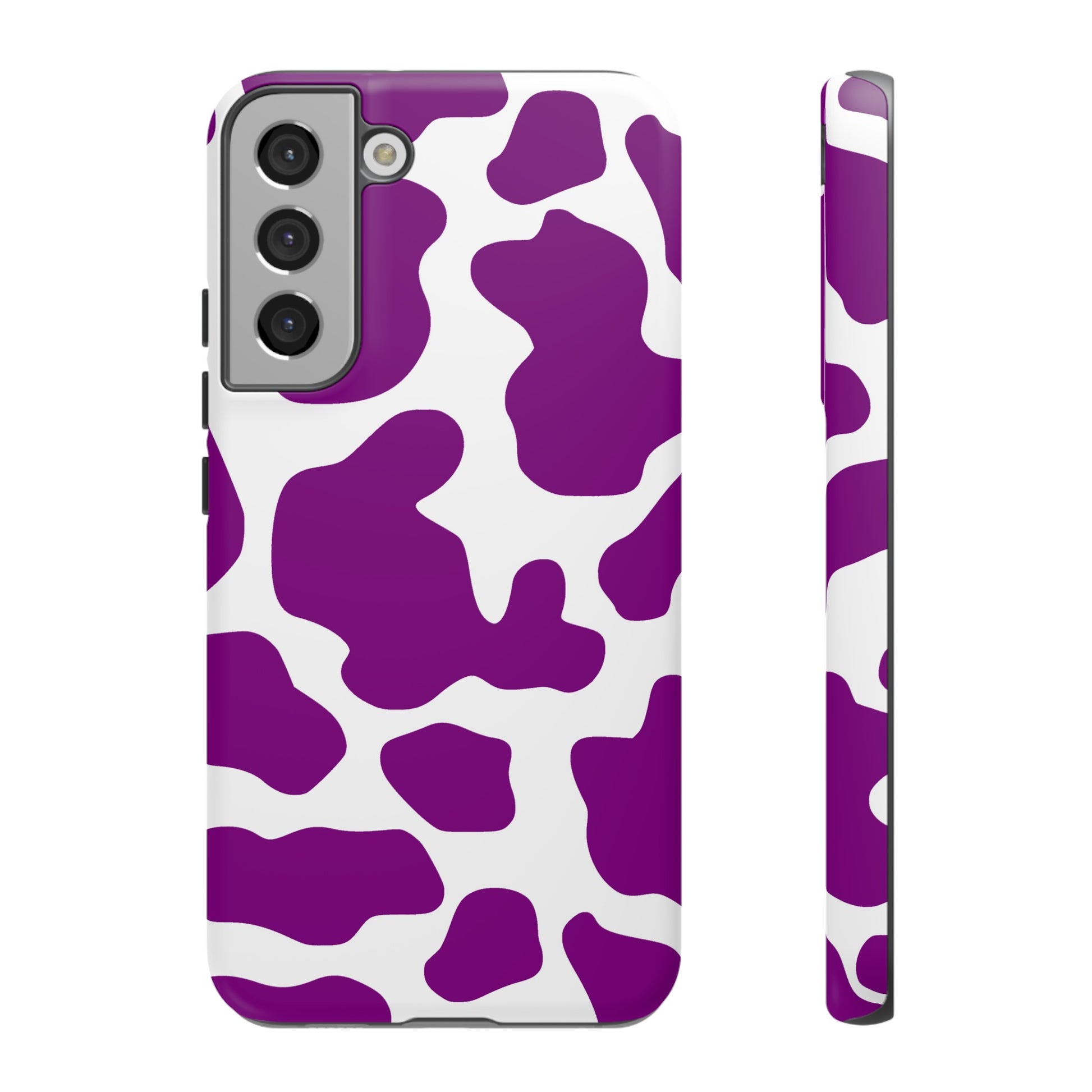 Purple Cow print phone Case iPhone Samsung Google, Phone Case, JSCHAFFA.com