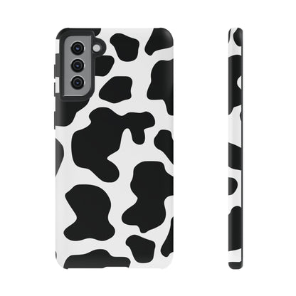 Black Cow print Phone Case iPhone Samsung Google