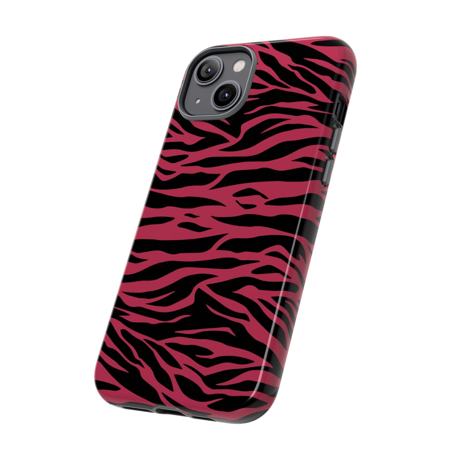 Viva Magenta Cute Wild Tiger Print Pattern Tough Phone Case, Phone Case, JSCHAFFA.com