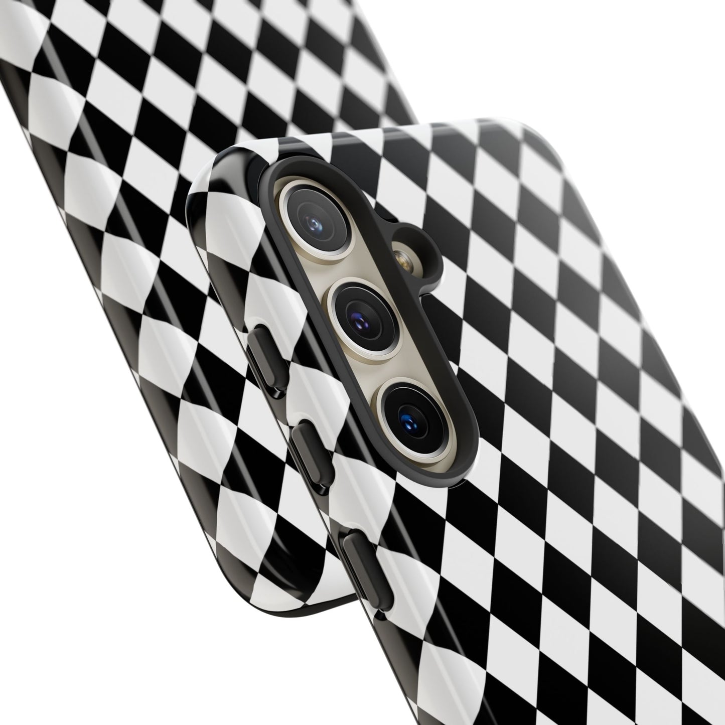 White and Black Dimond Tough phone Case Cover | iPhone | Google | Samsung