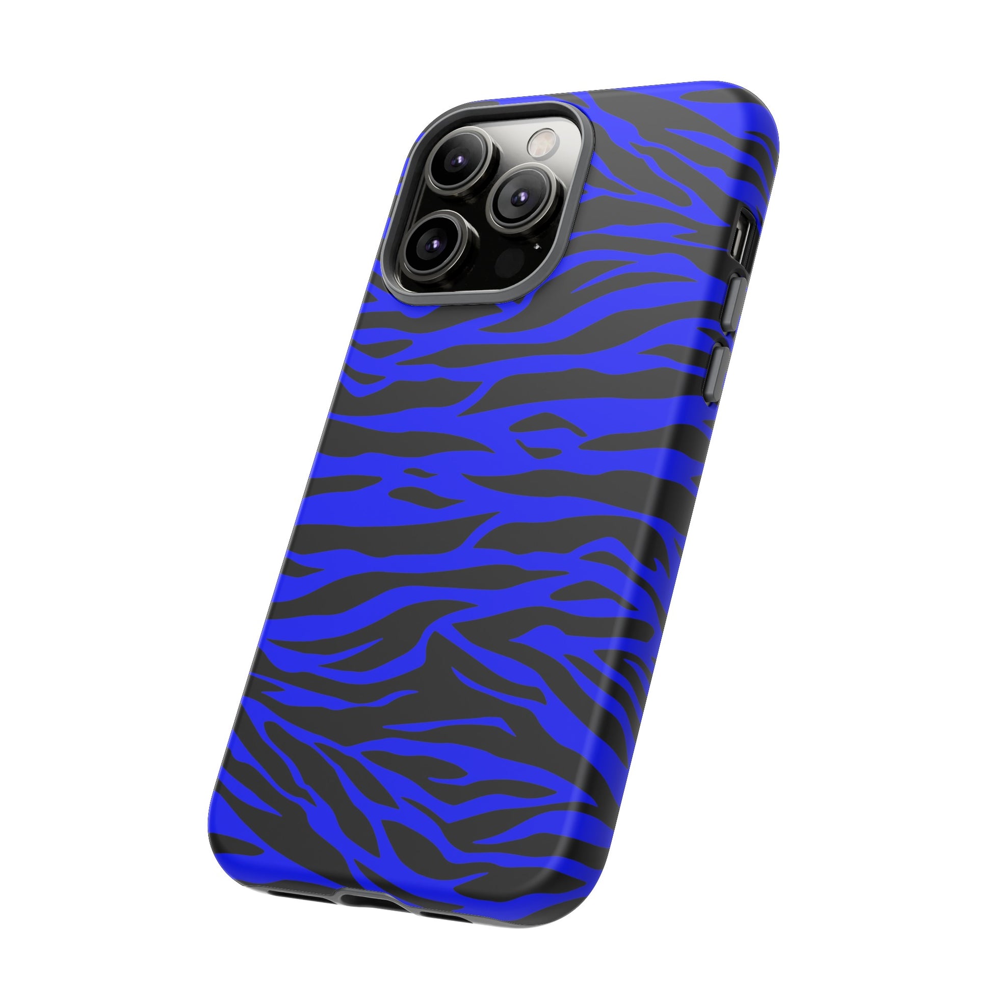 Blue Wild Tiger Print Pattern Tough Phone Case To protect your Phone, Phone Case, JSCHAFFA.com