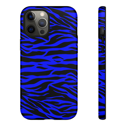 Blue Wild Tiger Print Pattern Tough Phone Case To protect your Phone, Phone Case, JSCHAFFA.com