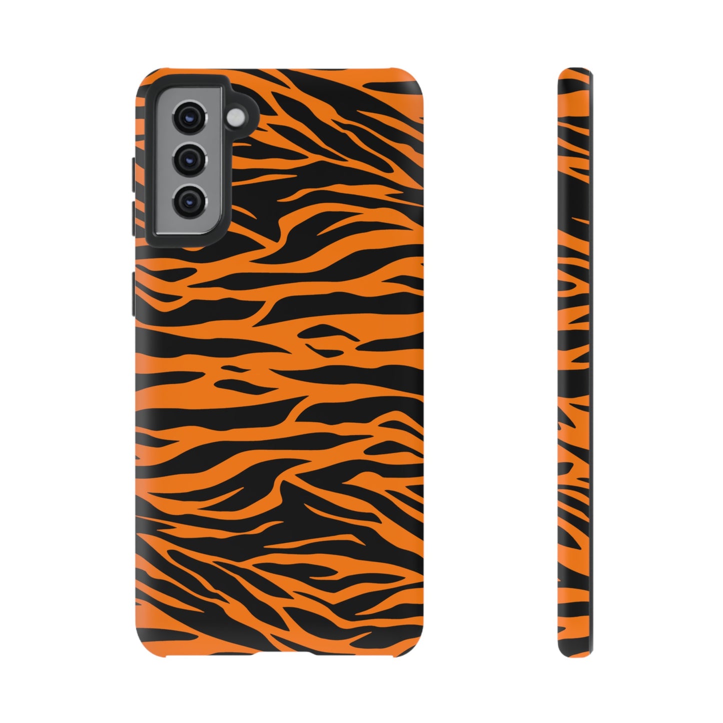 Orange Cute Wild Tiger Print Pattern Tough Phone Case., Phone Case, JSCHAFFA.com