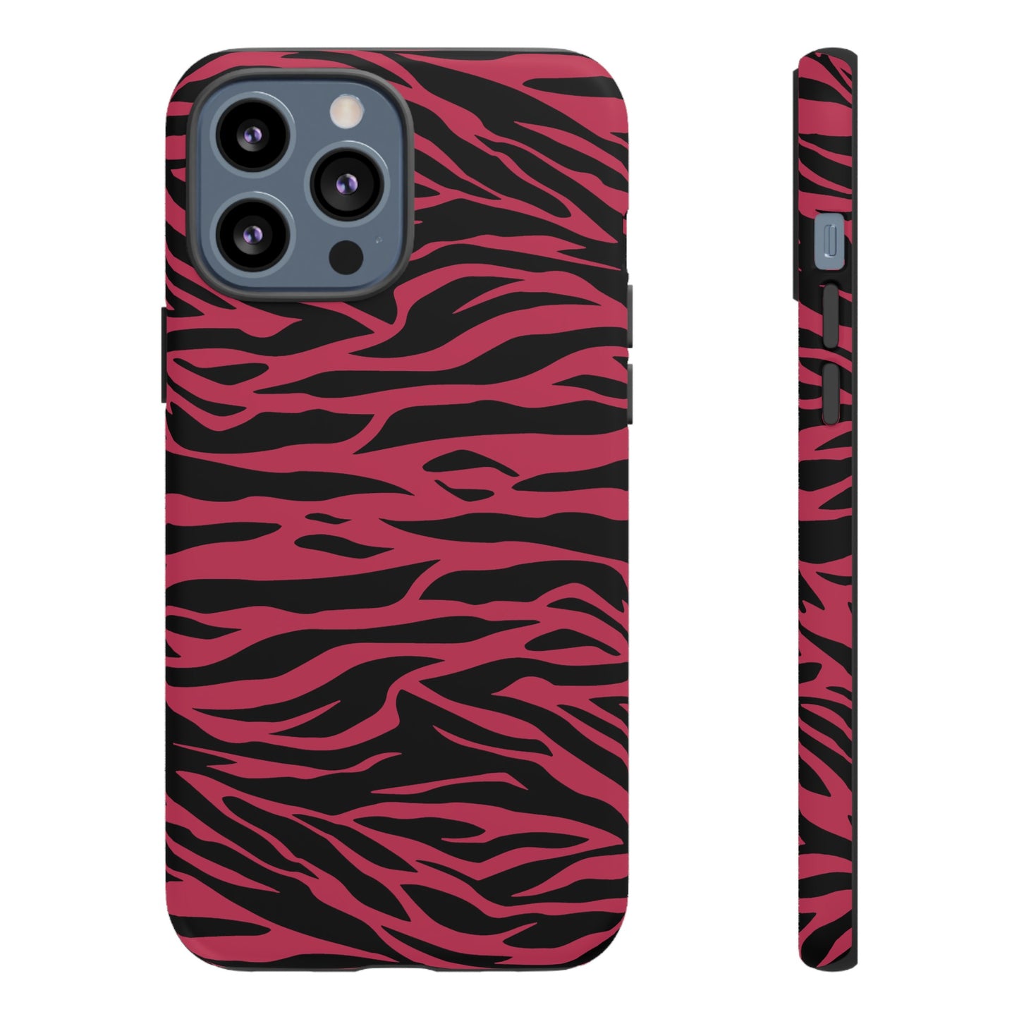 Viva Magenta Cute Wild Tiger Print Pattern Tough Phone Case, Phone Case, JSCHAFFA.com