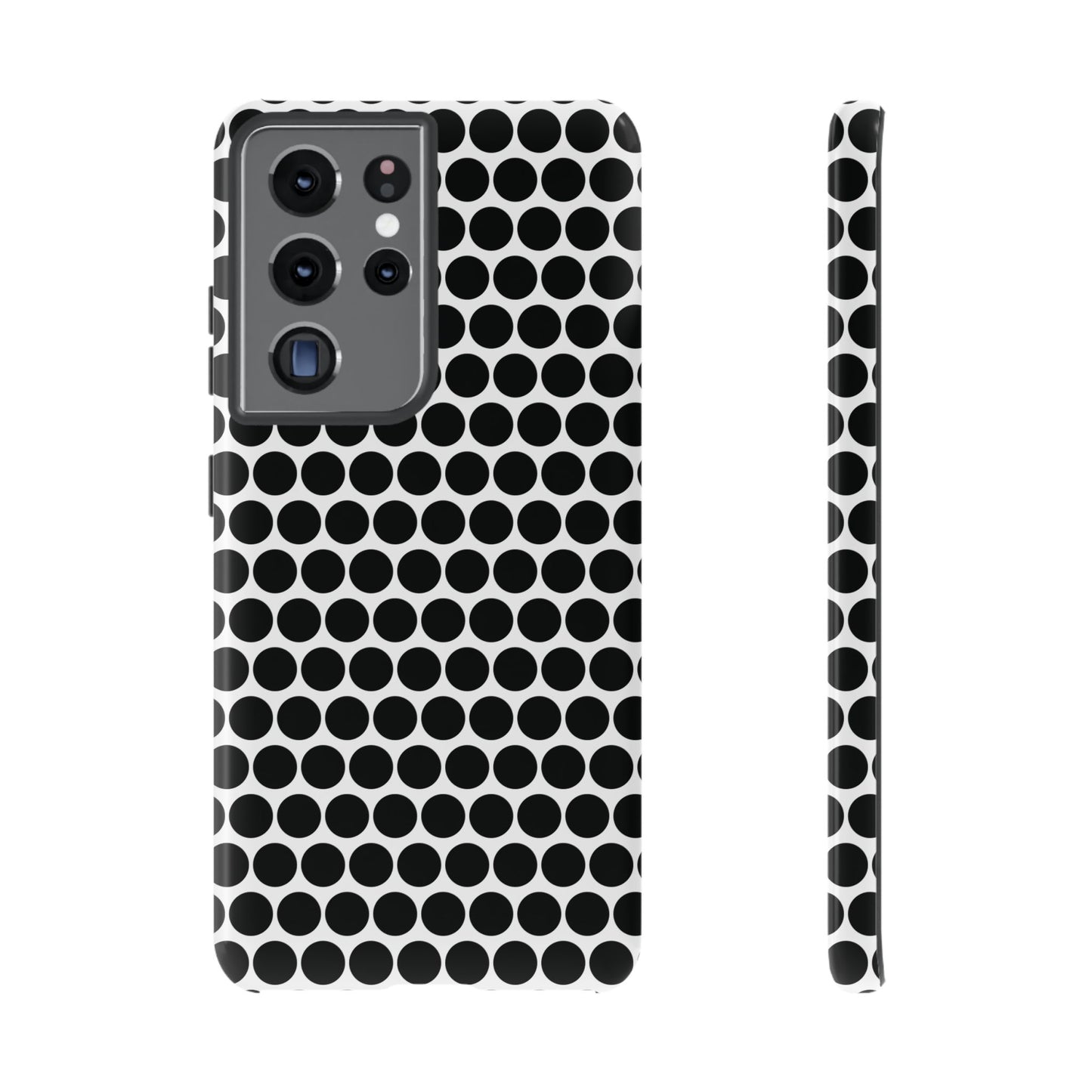 Cute Black White Polkadot Tough Case for iPhone, Samsung, Google