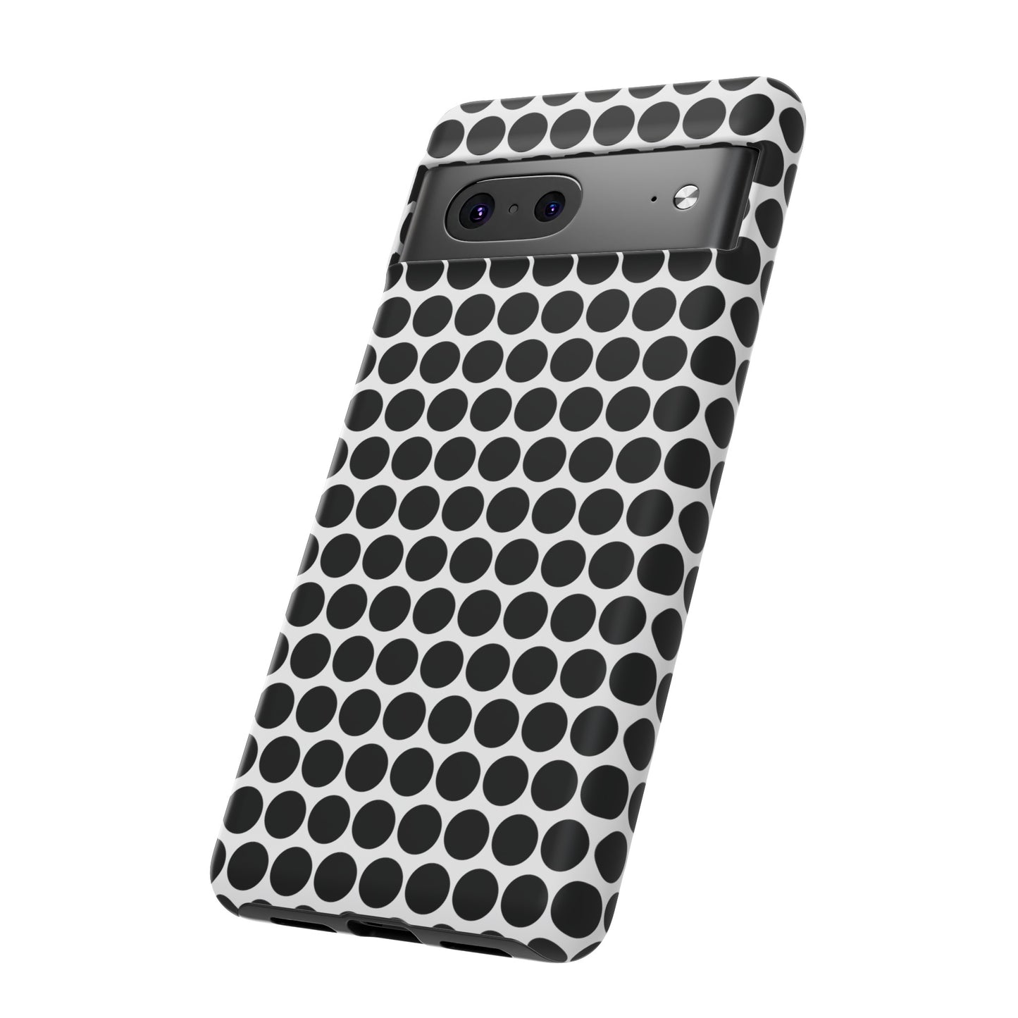 Cute Black White Polkadot Tough Case for iPhone, Samsung, Google, Phone Case, JSCHAFFA.com