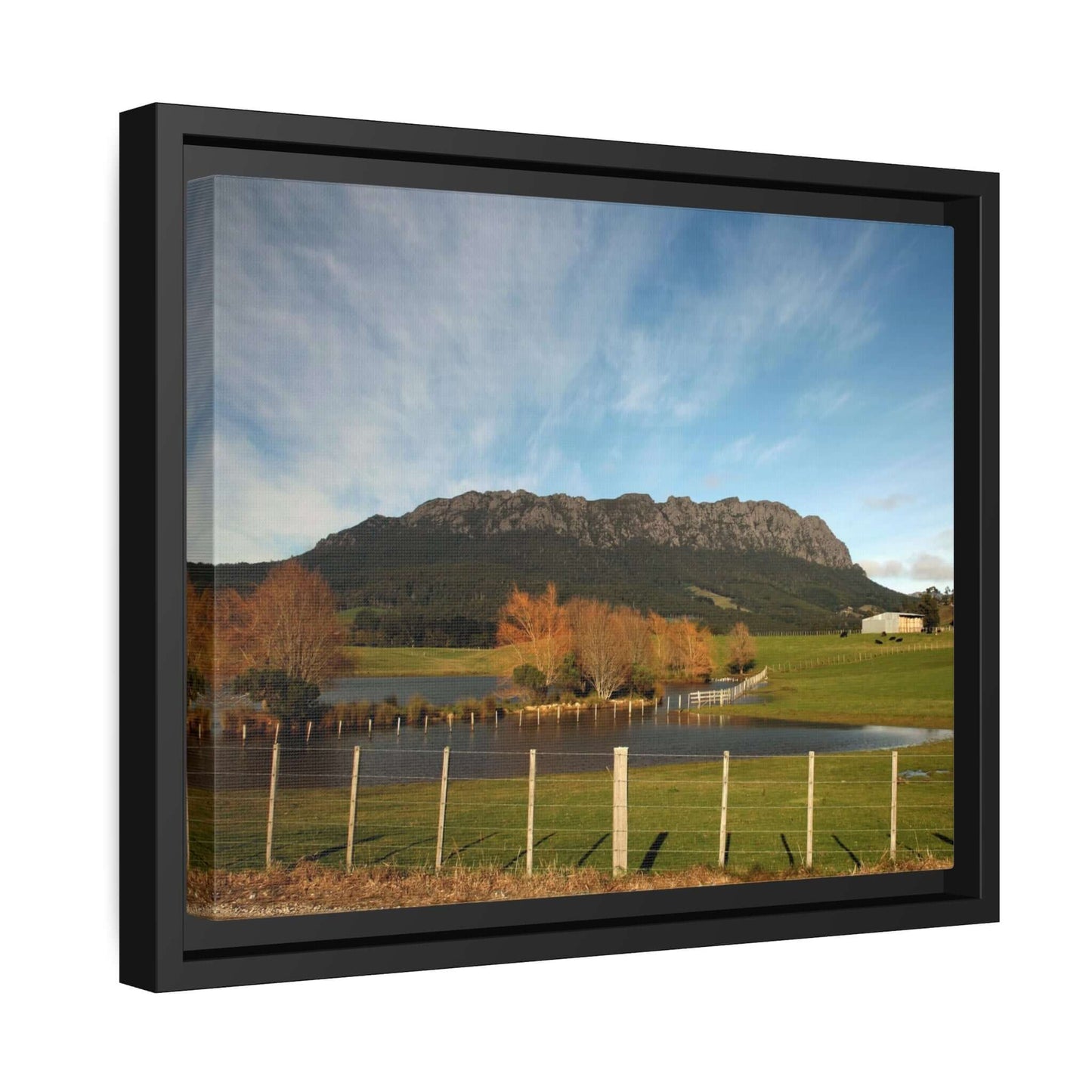 Tasmanian Autumn Countryside photo Canvas with Black Frame Canvas JSCHAFFA.com