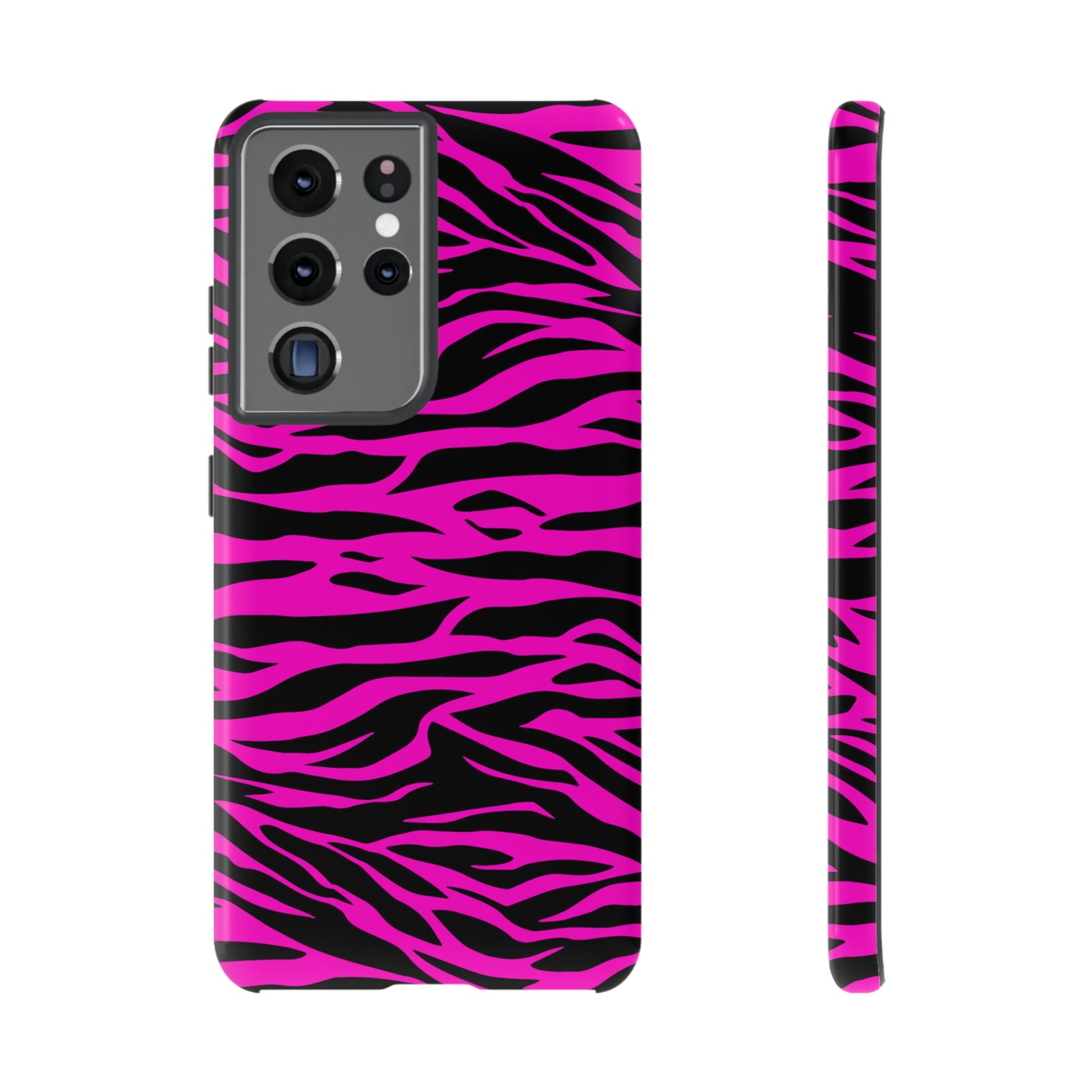 Pink Phone Case Tough Tiger Print, Mobile Phone Case, JSCHAFFA.com