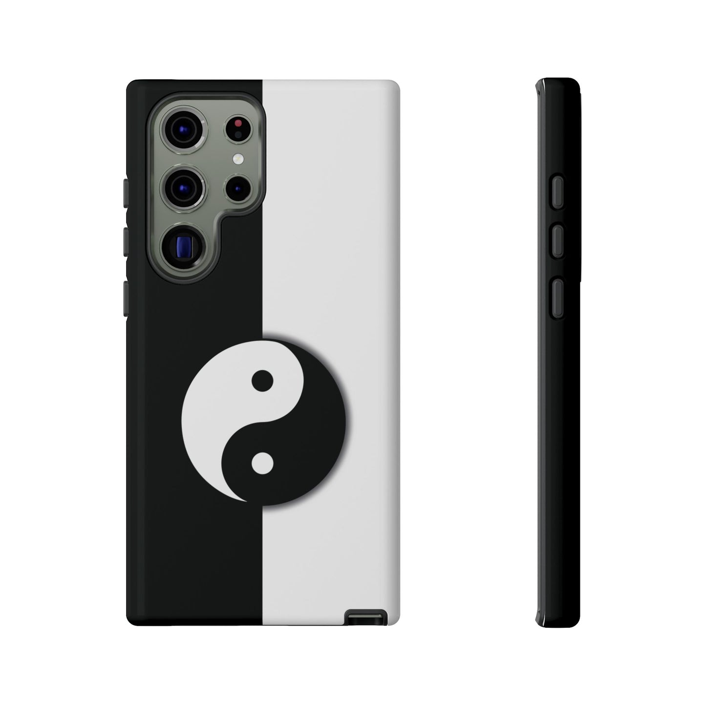 Yin Yang Black and White Tough Phone Case for iPhone, Google, Samsung Phones