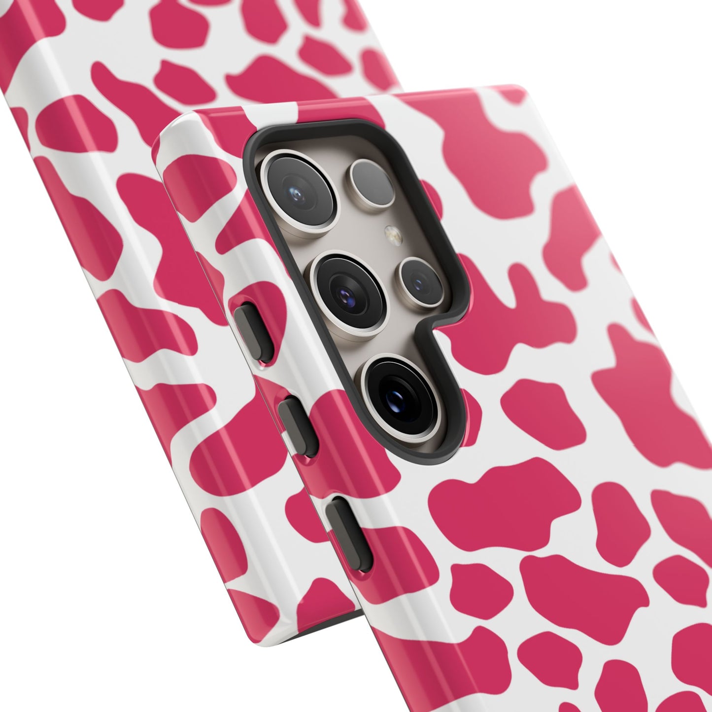 Pink Cow Print Cellphone Case iPhone Samsung Google