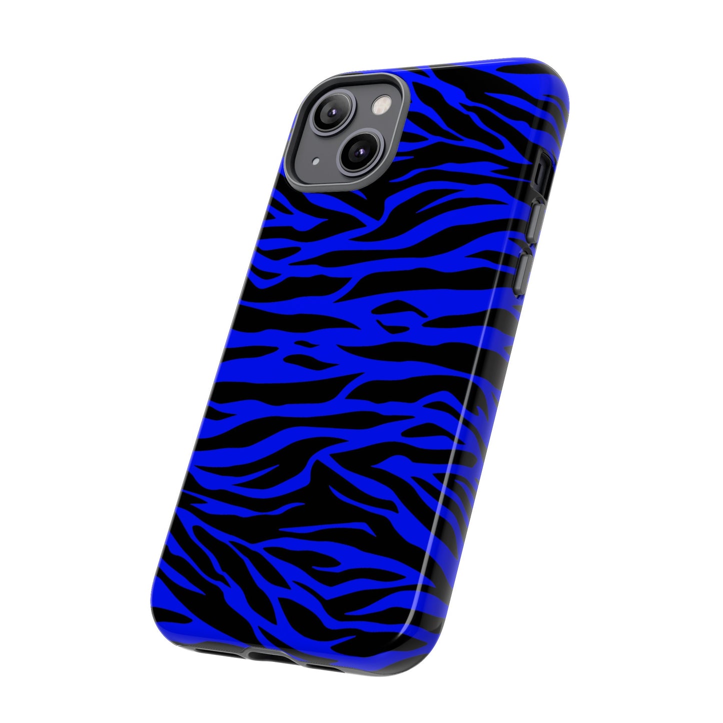 Blue Wild Tiger Print Pattern Tough Phone Case To protect your Phone, Phone Case, JSCHAFFA.com