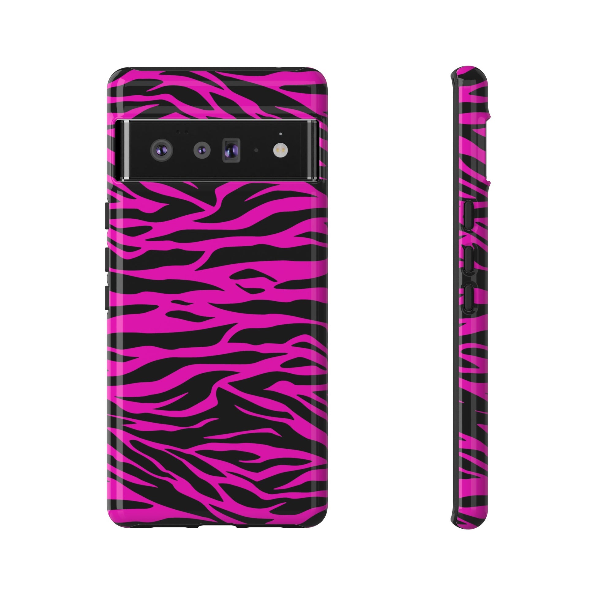 Pink Phone Case Tough Tiger Print, Mobile Phone Case, JSCHAFFA.com