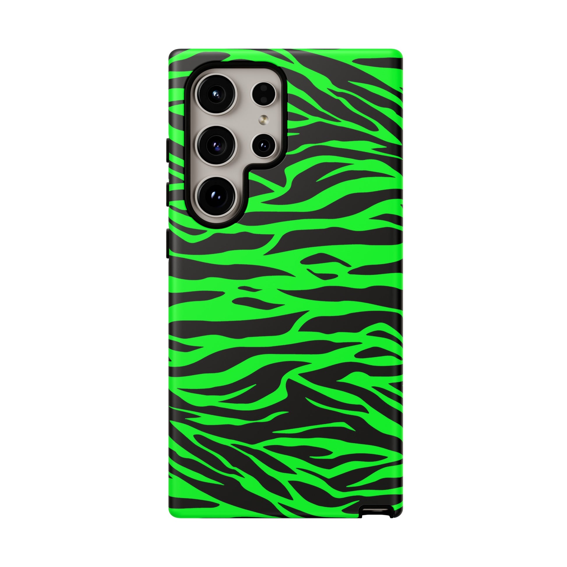 Green Cute Wild Tiger Print Pattern Tough Phone Case, Phone Case, JSCHAFFA.com