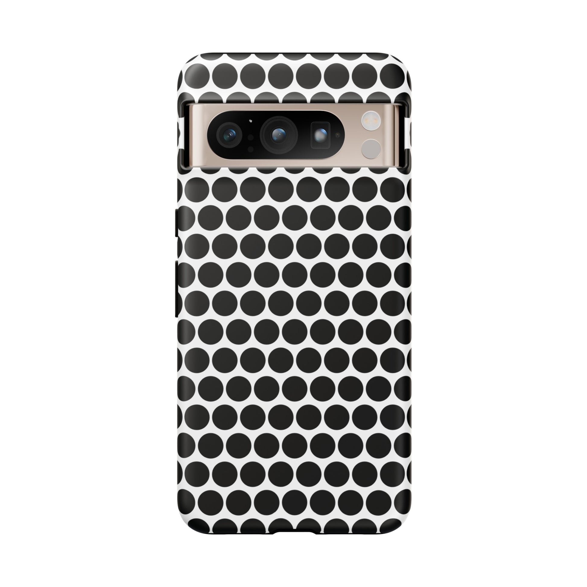 Cute Black White Polkadot Tough Case for iPhone, Samsung, Google, Phone Case, JSCHAFFA.com