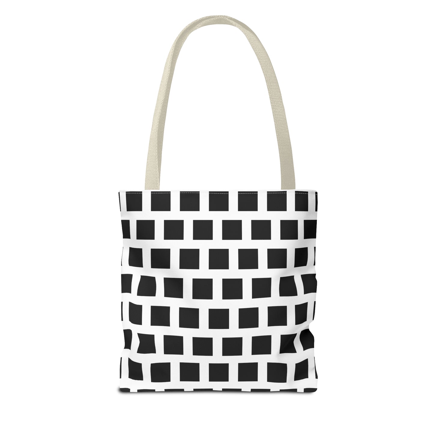 Tote Bag Black Square Pattern Shoulder Bag Versatile and Durable Bags JSCHAFFA.com