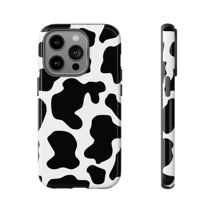 Black Cow print Phone Case iPhone Samsung Google